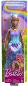 Barbie Księżniczki HRR10 Lalka w niebiesko-fioletowym stroju