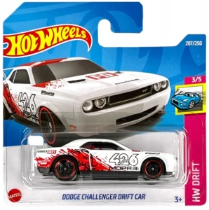 Hot Wheels - Dodge Challenger Drift Car biało czerwony 5785 HCV88