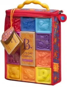 B.Toys - Zestaw miękkich klocków z liczbami i zwierzątkami - BX1002