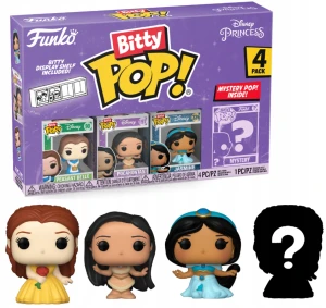 Funko Bitty Pop Disney Princess 4 pak Bella Jasmina Pocahontas + niespodzianka - 0280