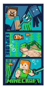 Minecraft 51120 Ręcznik plażowy Explore 70 cm x 140 cm