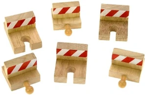 BigJigs -Zestaw 4 Bloków Oporowych do kolejek drewnianych BJT161