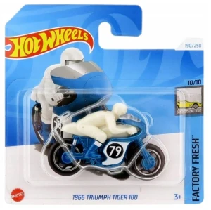Hot Wheels – Samochodzik – 1966 Triumph Tiger 100 biało-niebieski 5785 HTD43