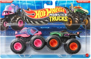 Hot Wheels – Monster Truck – Dwupak pojazdów: Trucks Piran-ahhhh vs Shark Wreak FYJ64 JLV82