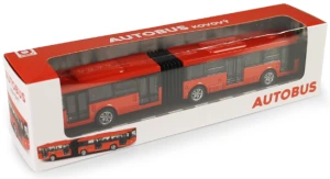 Rappa 266100 Autobus przegubowy czerwony 18 cm 