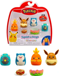 Squishmallows - Zestaw 4 figurek Squish-a-longs  Pokemon SQAL0068