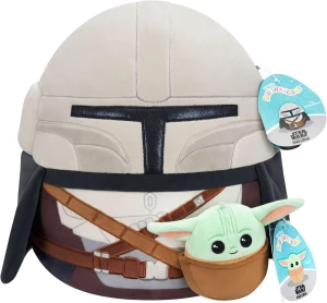 Squishmallows – Star Wars – Maskotka Mandalorian + Grogu 30 cm SQDI02218