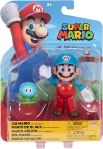 Super Mario – Figurka 10 cm Ice Mario i lodowy kwiat 43102