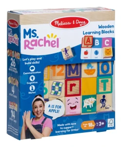Melissa & Doug - Drewniane klocki z literkami i cyferkami 6073034