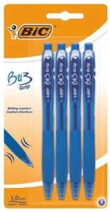 Bic - Zestaw długopisów BU3 Grip niebieski 4 sztuki 0396