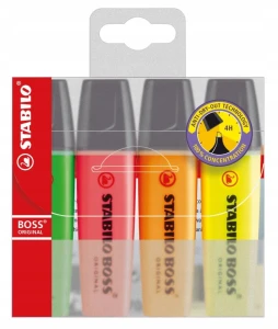 Boss Stabilo - Zakreślacze neonowe 4 szt. 15695