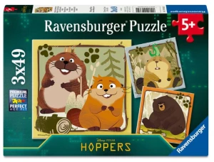 Ravensburger - Puzzle 3x49 – Hopnięci 12004362