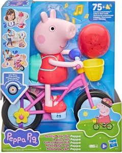 Świnka Peppa - Interaktywna figurka na rowerze + dźwięk G2177