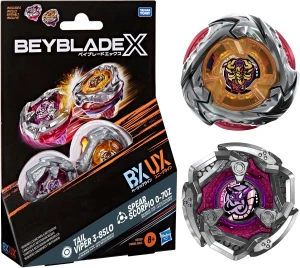 Beyblade X  – Zestaw Beyblade Dwupak - Tail Viper 3-85L0 i Spear Scorpio 0-70Z F9586 G2758