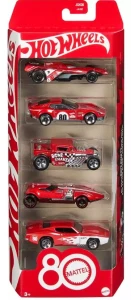 Hot Wheels - Pięciopak samochodzików - Hot Wheels 80 rocznica JGK08