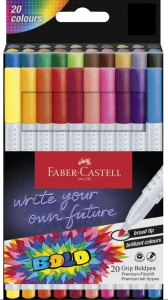 Faber-Castell – Flamastry Grip Boldpen - Zestaw 20 flamastrów 3182
