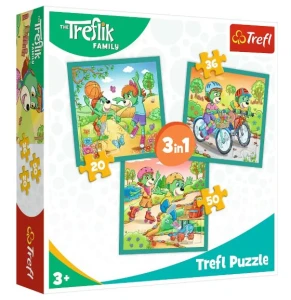 Trefl - Puzzle 3w1 - Poznaj Trefliki 34872