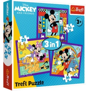 Trefl - Puzzle 3w1 - Miki i jego wesoła ekipa 34894