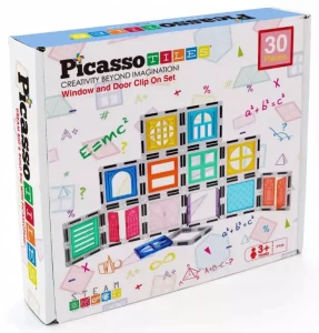 Picasso Tiles - Klocki magnetyczne 30 el. - Okna i Drzwi 26639