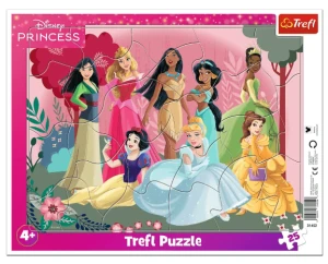 Trefl – Puzzle ramkowe 25 elementów – Czas księżniczek – 31452