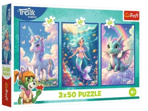 Trefl - Puzzle 3x50 - Razem w kolorowym świecie 34879