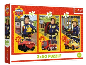 Trefl - Puzzle 3x50 - Ekipa z remizy 34880