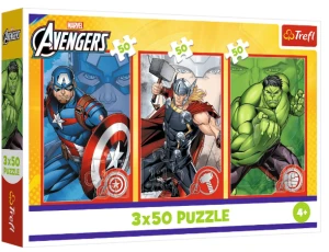 Trefl - Puzzle 3x50 - Twój bohater 34891