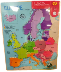 BigJigs - Drewniana mapa Europy - Układanka BJ048