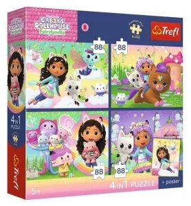 Trefl 34694 Puzzle 4x88 el. Kocie harce
