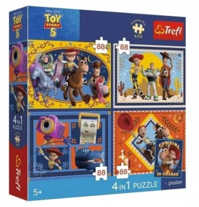 Trefl 34701 Puzzle 4x88 el. Toy Story Czas zabawek 