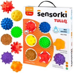 Tullo 802 Sensoryczne piłeczki - Zestaw piłka bez dziurki 8 szt.