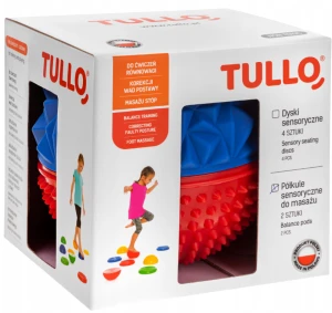 Tullo 823 Półkule sensoryczne do masażu 2 szt. - niebieski diament + czerwony jeż 