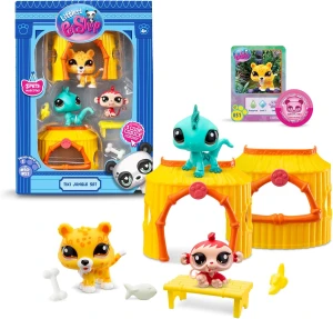 Littlest Pet Shop - Zestaw 3 figurek + akcesoria - Tiki Jungle Set 19170