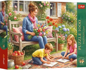 Trefl 12144 Puzzle Mother's Day: Rodzina w ogrodzie 1000 el.