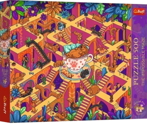 Trefl 37630 Puzzle 500 el. The Impossible Maze: Wesołe jamniki