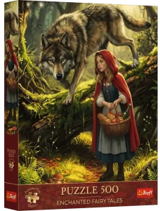 Trefl 37632 Puzzle 500 el. Enchanted Fairy Tales: Czerwony Kapturek i Wilk