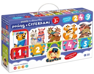 CzuCzu 494874 Puzzle z dziurką - Pociąg z cyferkam