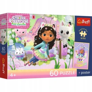 Trefl - Puzzle 60 elementów + plakat - Gabi i kocie przygody 17431