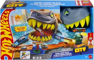 Hot Wheels City - Rekin: Starcie na plaży + pojazd JHL96