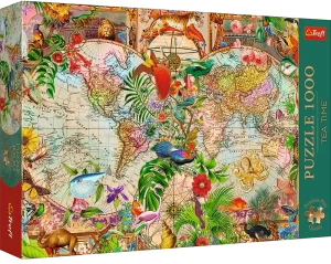 Trefl 12077 Puzzle 1000 el. Tea Time: Antyczna mapa świata