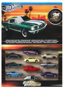 Hot Wheels - 25-lecie Fast & Furious - Zestaw 10 autek JMH16