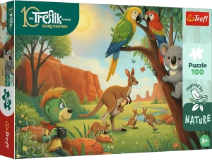 Trefl 16594 Puzzle 100 el. Rodzina Treflików Inspired By Nature: Koala i kangury
