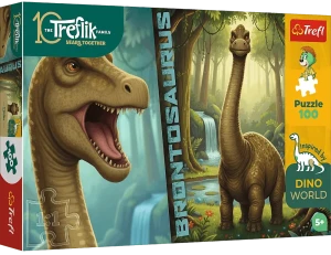 Trefl 16583 Puzzle 100 el. Rodzina Treflików Inspired By Dino World Dinozaur Brontosaurus