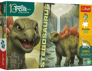 Trefl 16581 Puzzle 100 el. Rodzina Treflików Inspired By Dino World Dinozaur Stegosaurus