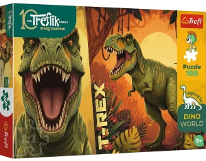 Trefl 16578 Puzzle 100 el. Rodzina Treflików Inspired By Dino World Dinozaur T-Rex