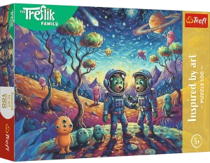 Trefl 16562 Puzzle 100 el. Rodzina Treflików Inspired By Art: Kosmiczne fantazje