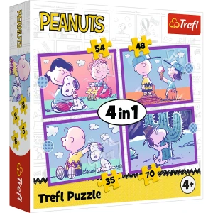 Trefl 34691 Puzzle 4w1 Snoopy: Ze Snoopym jest wesoło