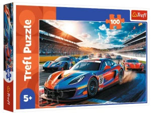 Trefl – Puzzle 100 elementów – Szybka wyścigówka 17403 