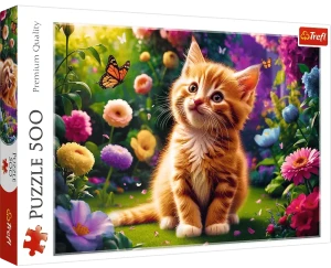 Trefl 37525 Puzzle 500 el. Uroczy kotek