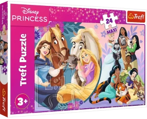 Trefl 14379 Puzzle Maxi 24 el. Księżniczki Disney Uśmiech przyjaźni